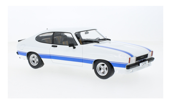 MCG MCG18347 Ford Capri MK II X-Pack - weiss , blau 1:18