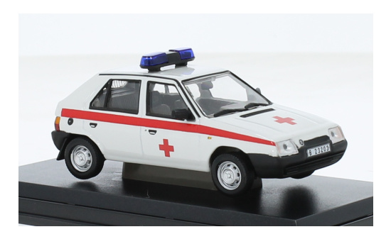 Abrex ABR143ABSX-708XO Skoda Favorit 136L - Zdravotnicka Slubza Policie - Vorbestellung 1:43