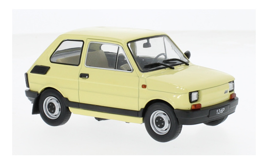 WhiteBox 124217 Fiat 126p, hellgelb, 1985 1:24