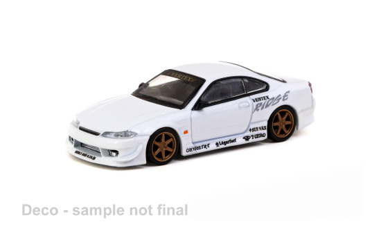 Tarmac TART64G-023-WH Nissan Silvia (S15) VERTEX - weiss (Metallic) 1:64