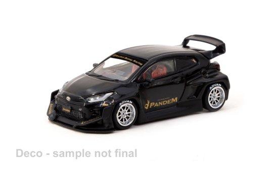 Tarmac TART64R-080-BK Toyota GR Yaris Pandem - schwarz 1:64