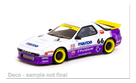 Tarmac TART64-066-WP Mazda RX-7 (FC3S) Pandem - weiss , lila 1:64