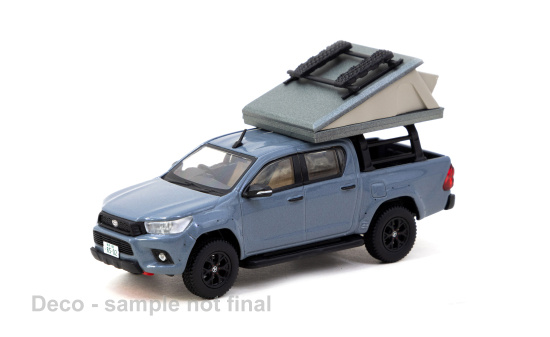 Tarmac T64R-041-CAMP Toyota Hilux, grau, mit Dachzelt - Vorbestellung 1:64