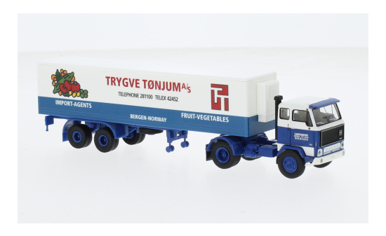 Brekina BRE85679 Volvo F 89 Koffer-SZ - Langtransport - Trigve Tonjum 1:87