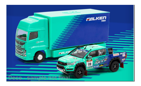 Tarmac T64-041-FAL Toyota Hilux, Falken, AXCR, with Truck Packaging, 2017 - Vorbestellung 1:64