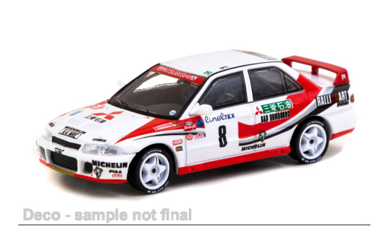 Tarmac T64G-04893MCR08 Mitsubishi Lancer Evolution I, No.8, Mitsubishi Ralliart, Rallye WM, Rallye Monte Carlo, K.Eriksson/S.Parmander, 1993 - Vorbestellung 1:64