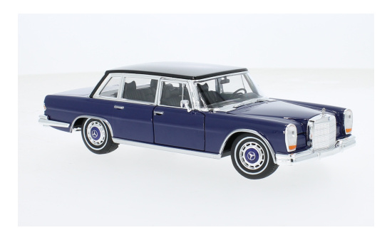 Welly WEL24121W-Blue Mercedes 600 - blau , schwarz 1:24