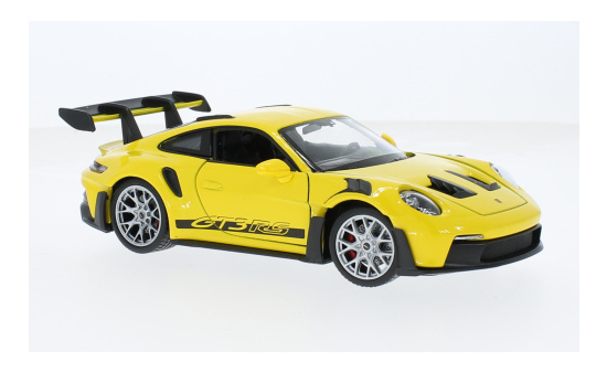 Welly WEL24122W-Yellow Porsche 911 (992) GT3 RS 1:24