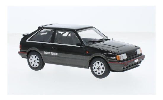 WhiteBox 124222 Mazda 323 4WD Turbo, schwarz/metallic-dunkelgrau, 1989 1:24