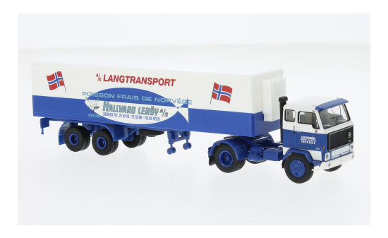 Brekina BRE85684 Volvo F 89 Koffer-SZ - Langtransport - Hallvard Leröy - Vorbestellung 1:87