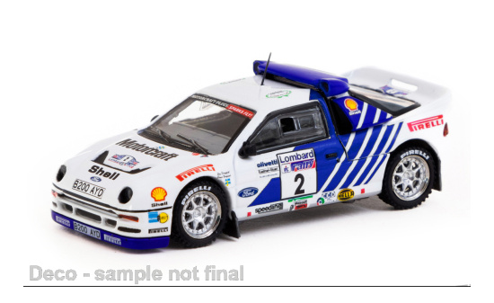 Tarmac T64P-001-86RAC02 Ford RS200, No.2, Rallye WM, RAC Rallye, S.Blomqvist/B.Berglund, 1986 - Vorbestellung 1:64