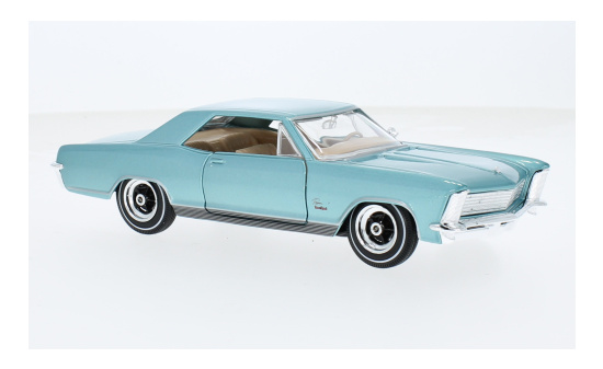 Maisto 31214BLUE Buick Riviera, metallic-helltürkis, 1965 1:24