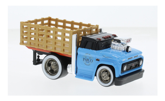 Maisto 11617 Chevrolet C60 Stakebed, blau/schwarz, 1966 1:64