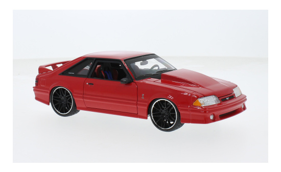 Maisto 32549RED Ford Mustang SVT Cobra Custom, rot, 1993 1:24