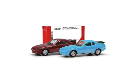 Herpa 012768-004 Herpa MiniKit: Porsche 944, blau/rot 1:87