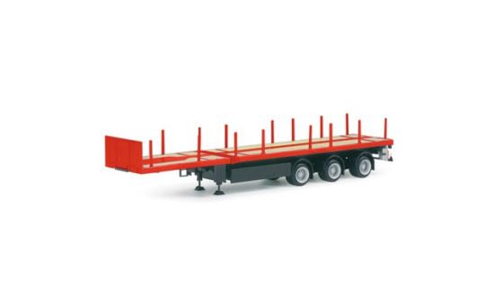 Herpa 076050-002 Nooteboom Teletrailer 3achs, rot - Vorbestellung 1:87