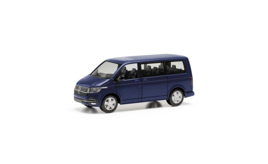 Herpa 096782-002 Volkswagen (VW) T6.1 Caravelle, deep ocean blue 1:87