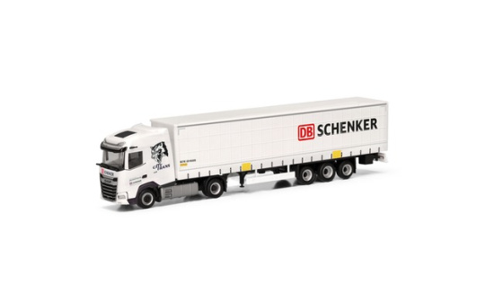 Herpa 318013 DAF XG Gardinenplanen-Sattelzug 