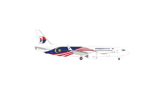 Herpa 537780 Malaysia Airlines Boeing 737 Max 8 9M-MVA - Vorbestellung 1:500