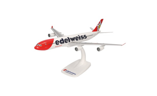 Herpa 611336-001 Edelweiss Air Airbus A340-300 HB-JMC Flumserberg 1:200