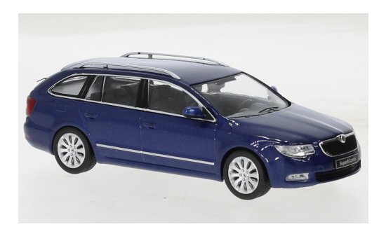 IXO IXOCLC470N.22 Skoda Superb II (3T) Combi - blau (Metallic) 1:43