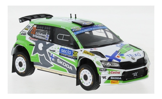 IXO IXORAM863BLQ.22 Skoda Fabia Rally2 EVO - Rallye Finnland - E.Lindholm - R.Hämäläinen 1:43