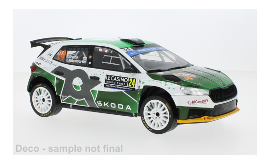 IXO IXO18RMC155B.22 Skoda Fabia Rally2 - Rally Monte Carlo - N.Gryazin - K.Aleksandrov 1:18