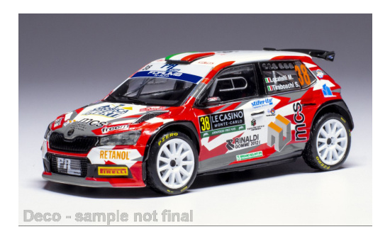 IXO IXORAM921SPLQ.22 Skoda Fabia Rally2 - Rallye Monte Carlo - M.Locatelli - S.Tiraboschi - Vorbestellung 1:43