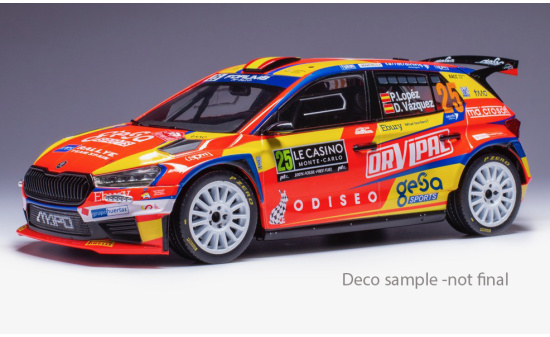 IXO IXO18RMC199.22 Skoda Fabia Rally2 - Rally Monte Carlo - P.Lopez - D.L.Vasquez - Vorbestellung 1:18