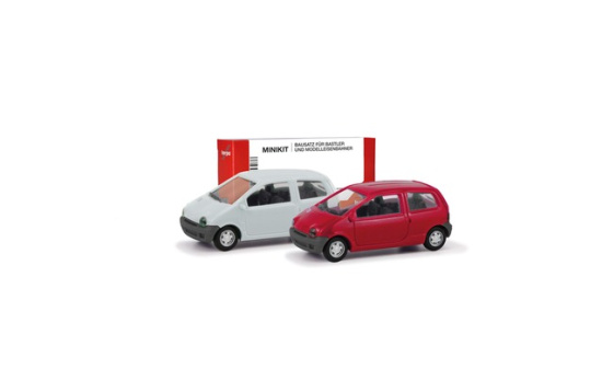 Herpa 012218-007 MiniKit Renault Twingo, 2er Set, Vermehlo Vivo / Jaune Vanille 1:87