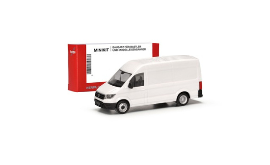 Herpa 014038 Herpa MiniKit: Volkswagen (VW) Crafter Kasten HD mit Zwillingsbereifung, weiß - Vorbestellung 1:87