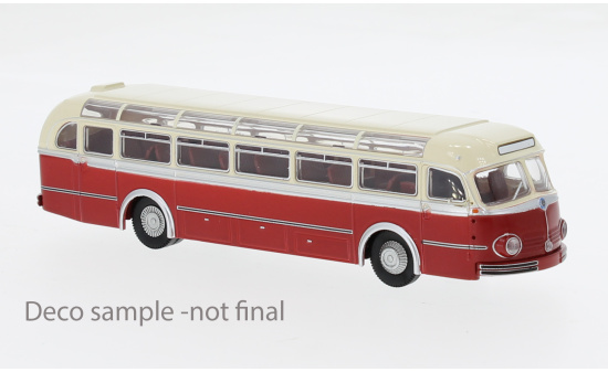 Brekina BRE50505 Mercedes O 6600 H Reisebus - hellbeige , rot - Vorbestellung 1:87