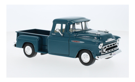 Motormax MOM79381MET.-GREEN Chevrolet 3100 Stepside Pick Up - dunkeltürkis (Metallic) - Vorbestellung 1:24