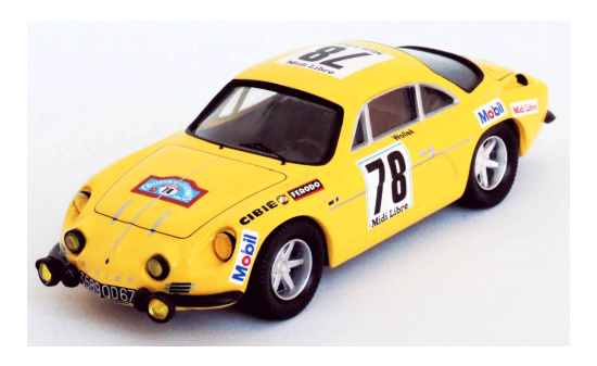 Trofeu TRORR.FR25 Alpine Renault A110 - Midi Libre - Criterium des Cevennes - B.Wollek - M.Grandrive 1:43