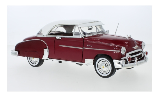 Motormax MOM73111MET.-RED Chevrolet Bel Air - dunkelrot (Metallic) , weiss - Vorbestellung 1:18