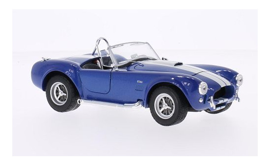 Welly WEL24002W-MET.BLUE Shelby Cobra 427 SC - blau (Metallic) , weiss 1:24