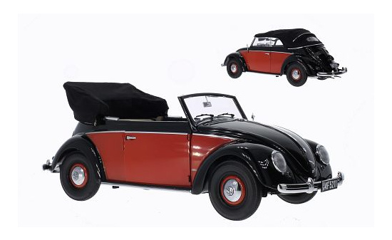 Sun Star SUN5211 VW Käfer Cabriolet - schwarz , rot - Vorbestellung 1:12