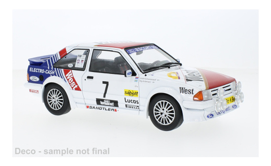 MCG MCG18421 Ford Escort MK III RS Turbo - Haspengouw rally - S.Andervang - A.Schoonenwolf - Vorbestellung 1:18