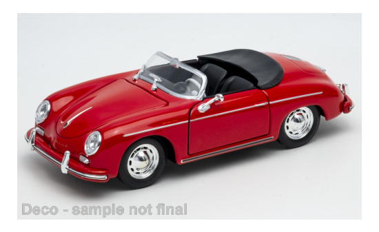 Welly WEL24106C-W-Red Porsche 356 A Speedster - rot - Vorbestellung 1:24