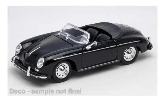 Welly WEL24106C-W-Black Porsche 356 A Speedster - schwarz - Vorbestellung 1:24