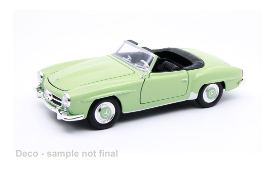 Welly WEL24118C-L-GREEN Mercedes 190 SL (W121) - hellgrün , schwarz - Vorbestellung 1:24