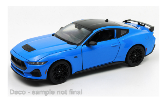 Welly WEL24123W-Blue Ford Mustang - blau (Metallic) 1:24