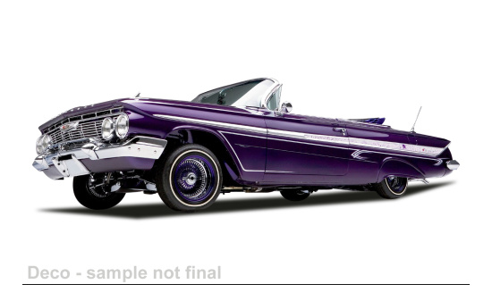 Sun Star SUN2111 Chevrolet Impala Convertible Lowrider - violett - Vorbestellung 1:18