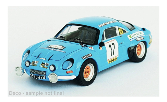 Trofeu TRORR.BE52 Alpine Renault A110 - Rallye Ypres - M.Nusbaumer - A.Gourdain 1:43