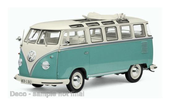 Sun Star SUN5087 VW T1 Samba - weiss , helltürkis - Vorbestellung 1:12