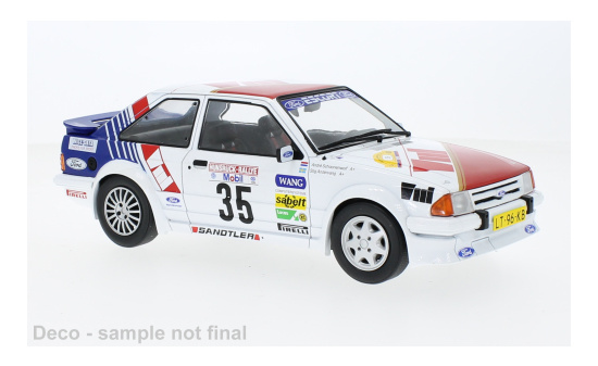 MCG MCG18422 Ford Escort MK III RS Turbo - Hunsrück Rallye - S.Andervang - A.Schoonenwolf - Vorbestellung 1:18