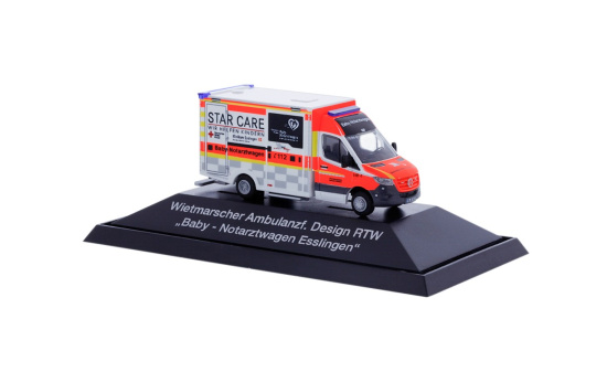 Rietze 76149 WAS Design-RTW ´18 Baby-Notarztwagen Esslingen, 1:87 1:87