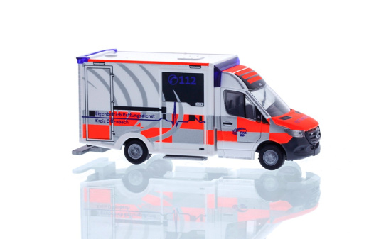 Rietze 76155 WAS Design RTW´18 Eigenbetrieb Rettungsdienst Kreis Offenbach, 1:87 1:87