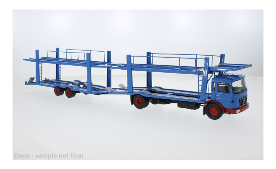 IXO IXOTTRX034 MAN Autotransporter mit Anhänger - blau , rot - Vorbestellung 1:43