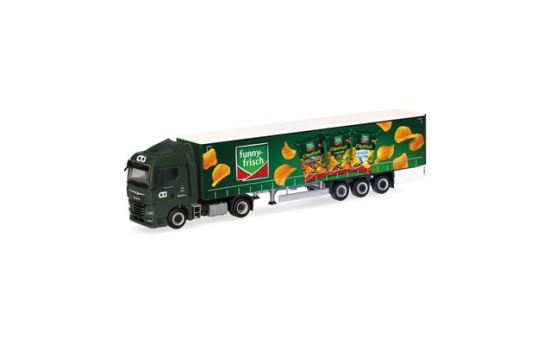 Herpa 318501 MAN TGX GM Gardinenplanen-Sattelzug 